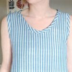reversible dress striped neck